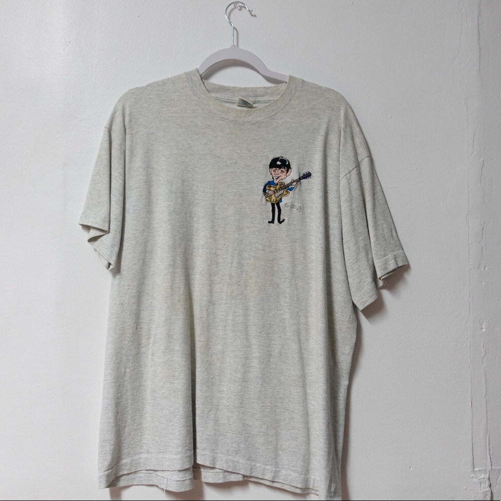Vintage The Beatles Too Cute Embroidered Shirt